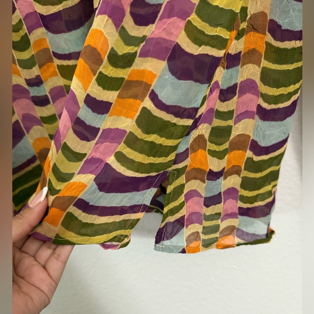 Milano Button-Down Multicolor Patterned Women's T… - image 6